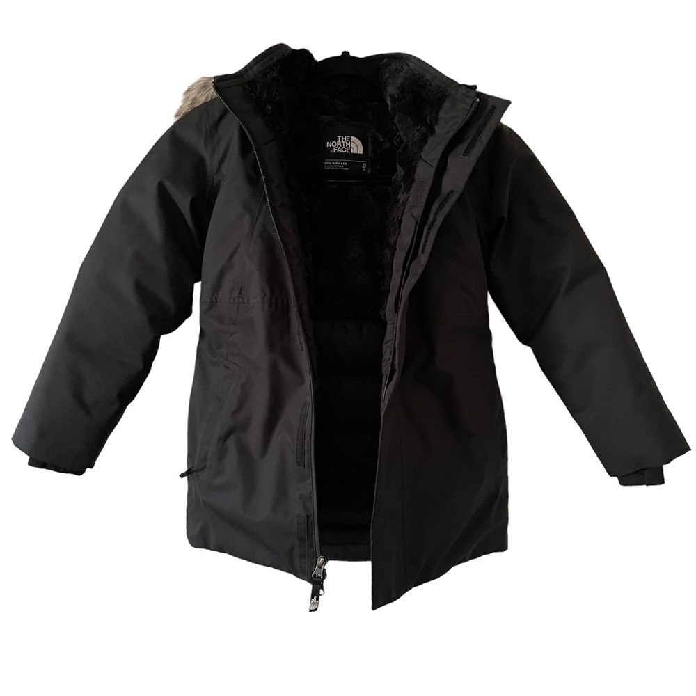 The North Face Black Kids Jacket with Fur Hood